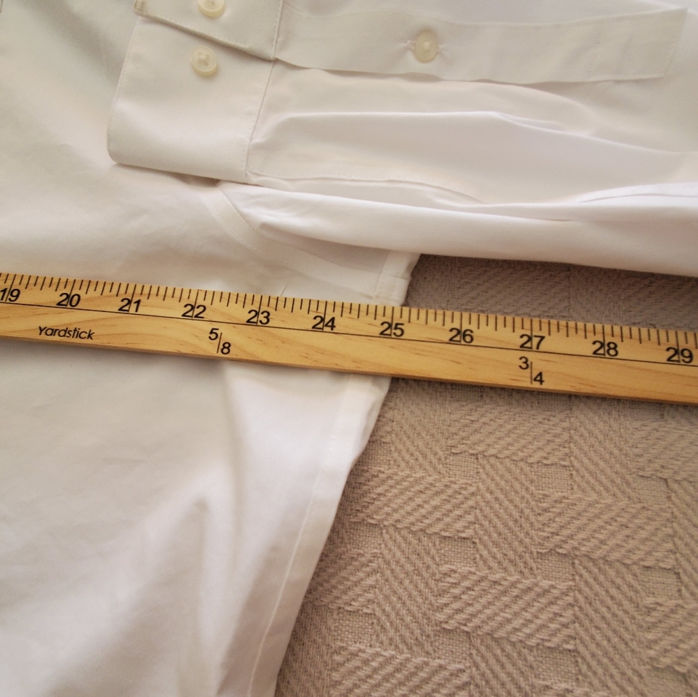 CK Calvin Klein White Tuxedo Shirt French Cuffs Bib Front Formal - Picture 9 of 11